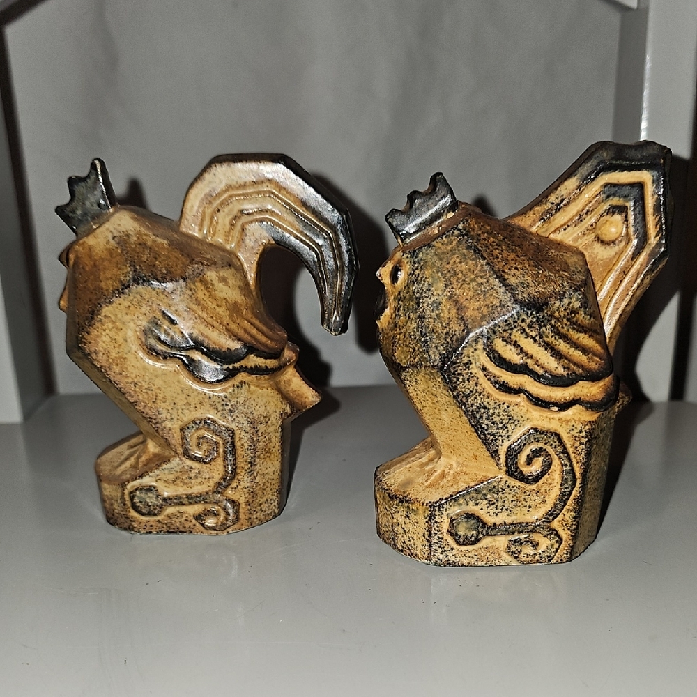 Holt Howard Rooster & Hen Salt/pepper Shakers